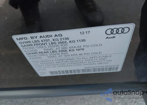 2018 Audi Q3 2.0T Premium/2.0T Sport Premium из США, поврежденный, VIN WA1HCCFSXJR022275